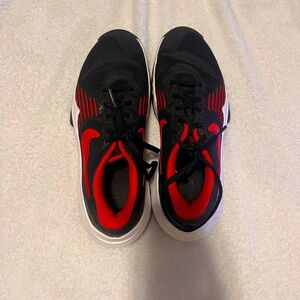 Red and Black Nike Basketball Shoes